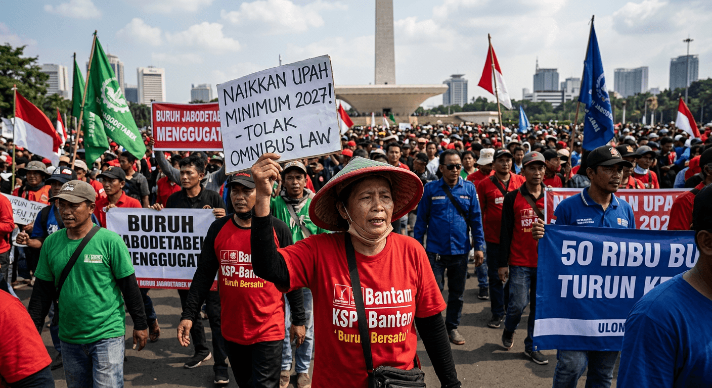 Demo Buruh Jakarta: 50 Ribu Buruh Meriahkan Aksi 24 September 2026