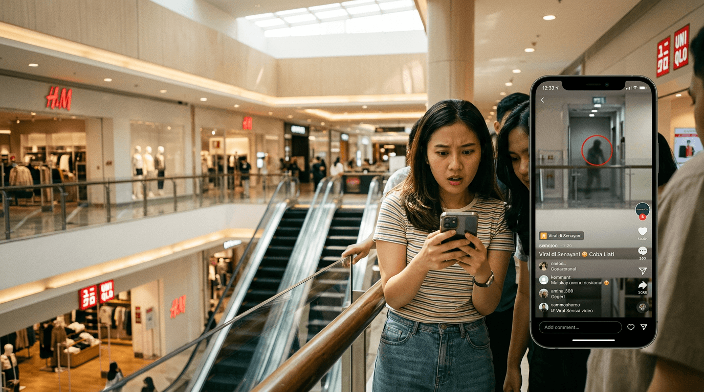 Geger! Viral Video Penampakan Misterius di Mall Senayan