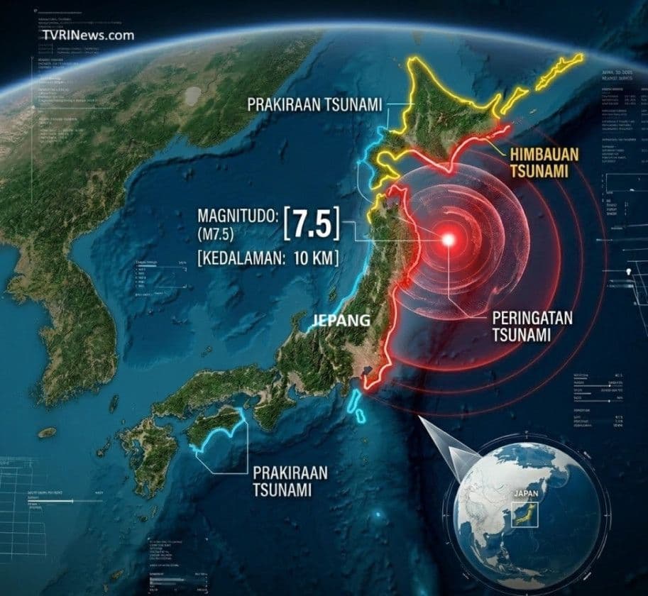 Kemlu RI Pastikan Tak Ada WNI Jadi Korban Gempa-Tsunami Jepang