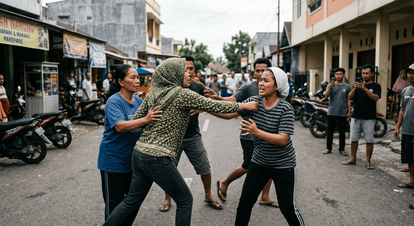 Kronologi Video Viral Dua Wanita Duel di Jalan