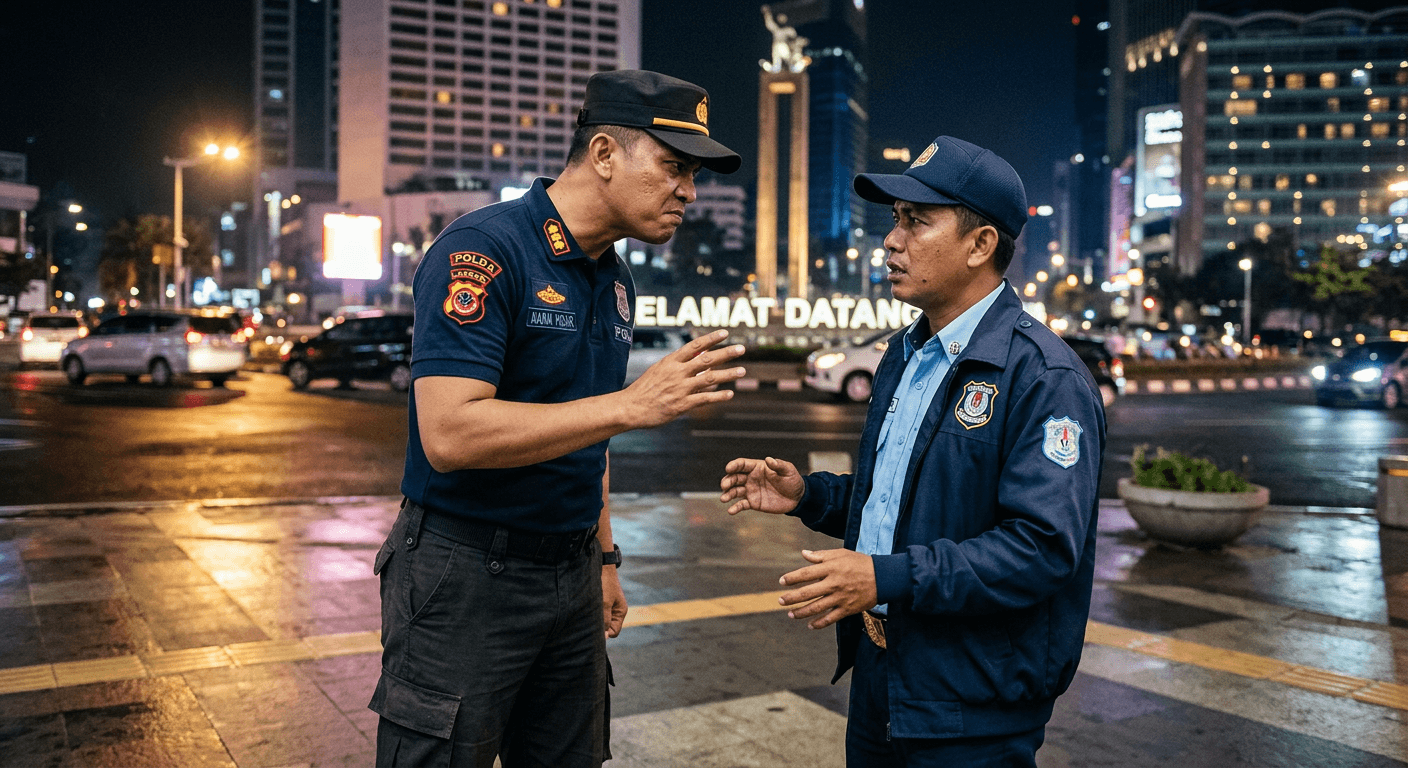 Viral Anggota Polda Jabar Intimidasi Satpam Bundaran HI