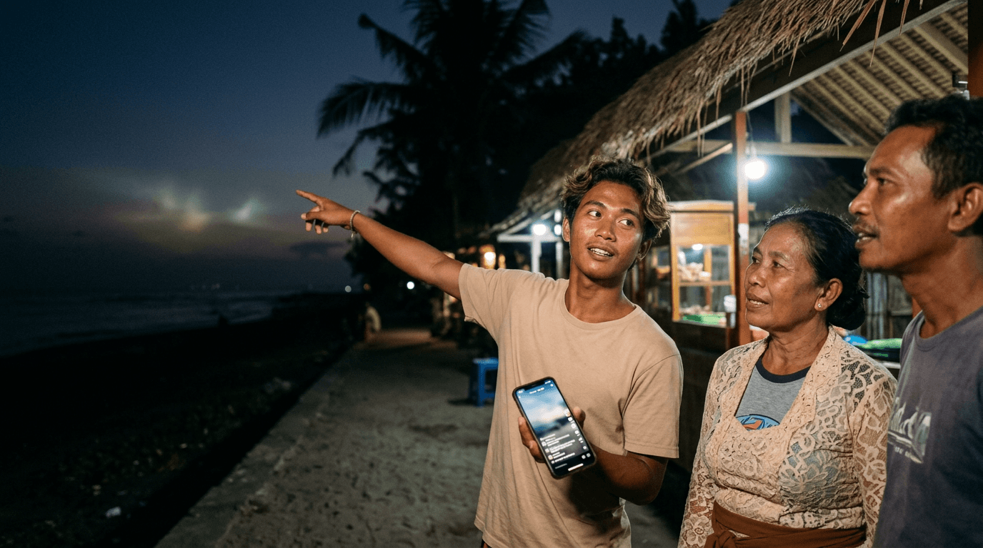 Cahaya Misterius di Bali Bikin Warganet Heboh! Ini Faktanya!