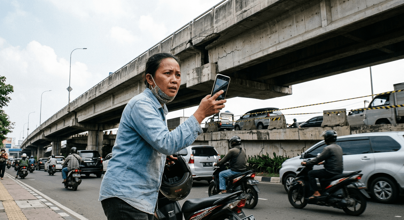 Flyover Cengkareng Rusak Jadi Sorotan Publik Hari Ini