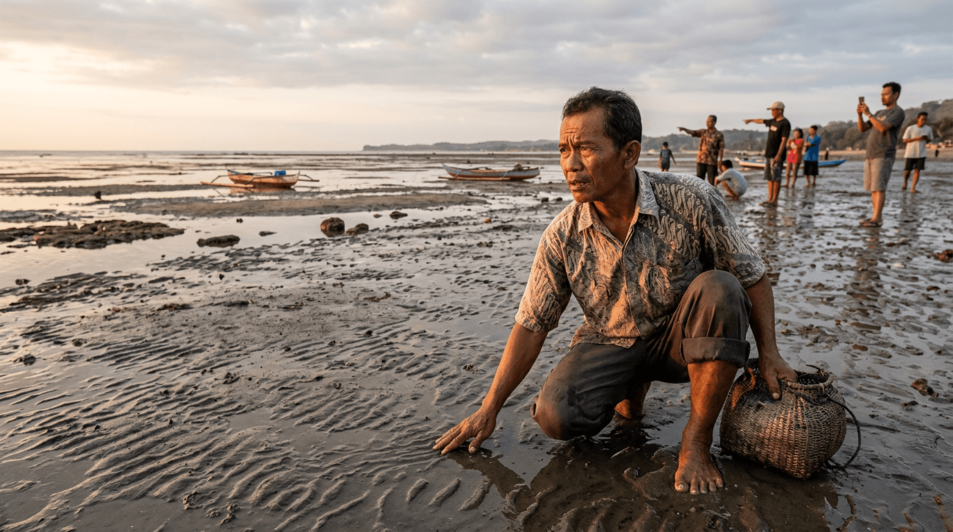 Penyebab Air Laut Surut yang Viral di Media Sosial