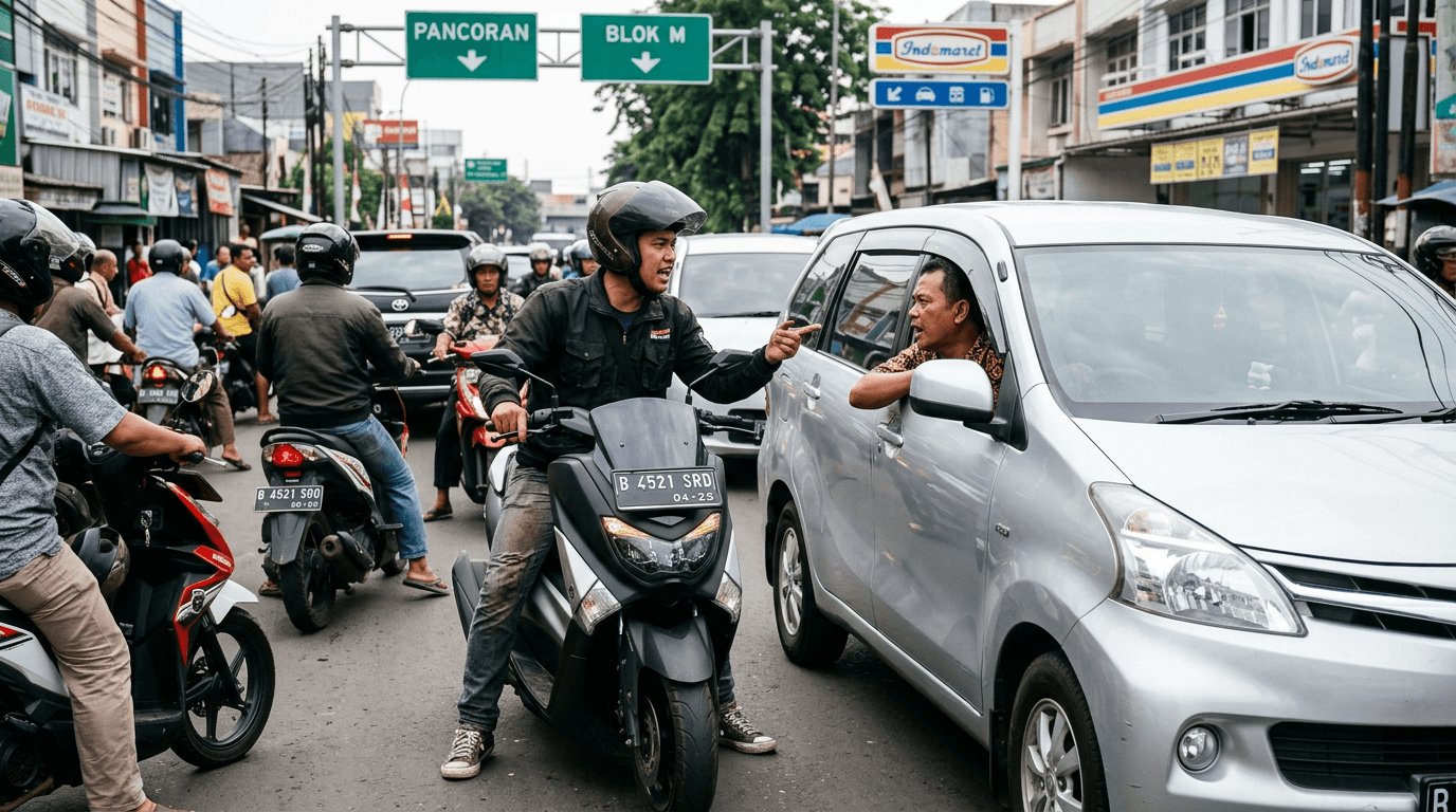 Heboh! Aksi Pemotor Viral di Jalanan Jaksel Bikin Netizen Terpana