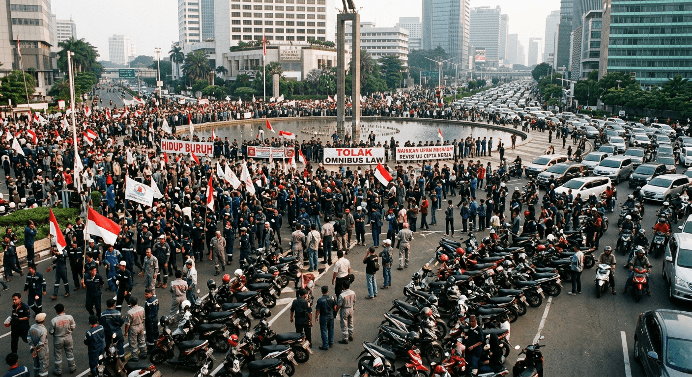 Ribu Buruh Kepung Jakarta: Dampak Macet Parah & Tuntutan Terbaru