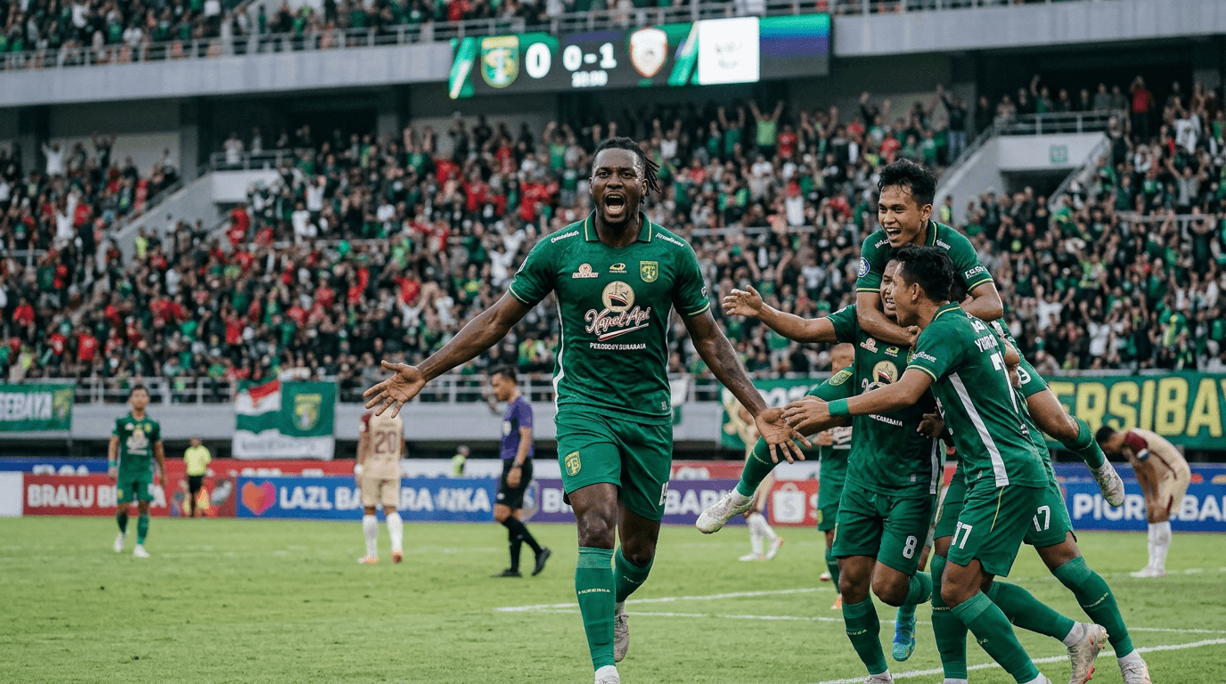 Viral Gol Yuran Fernandes Bawa Persebaya Menang