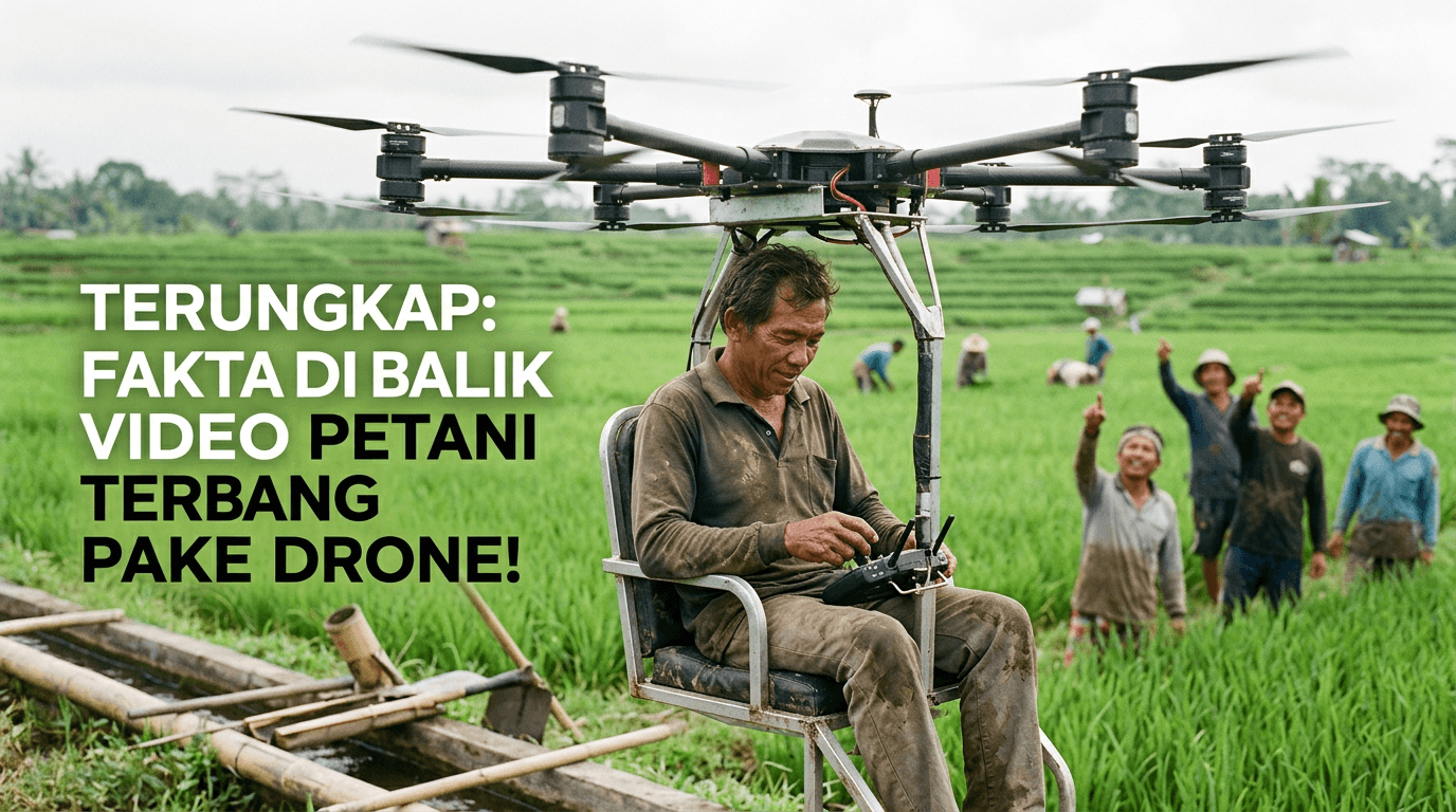 Kebenaran Video Petani Diangkut Pakai Drone