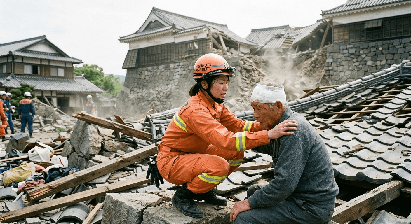 Kronologi Gempa Dahsyat Kumamoto Jepang