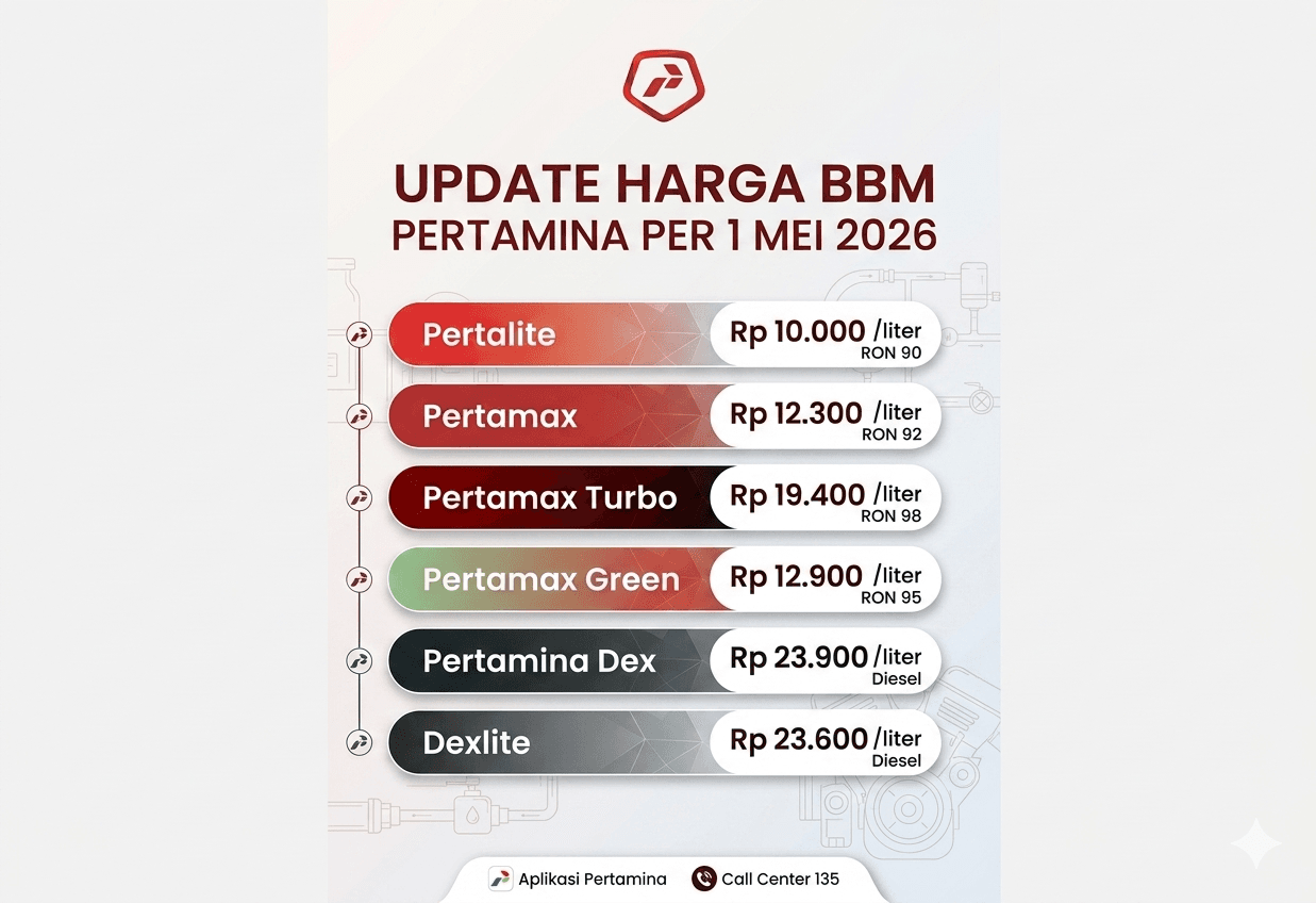Harga BBM Tetap Stabil di Awal Mei 2026