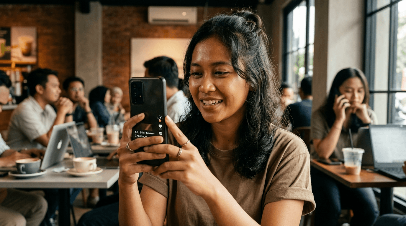 Viral TikTok Challenge "Adu Bibir Sinkron" Hebohkan Indonesia Hari Ini