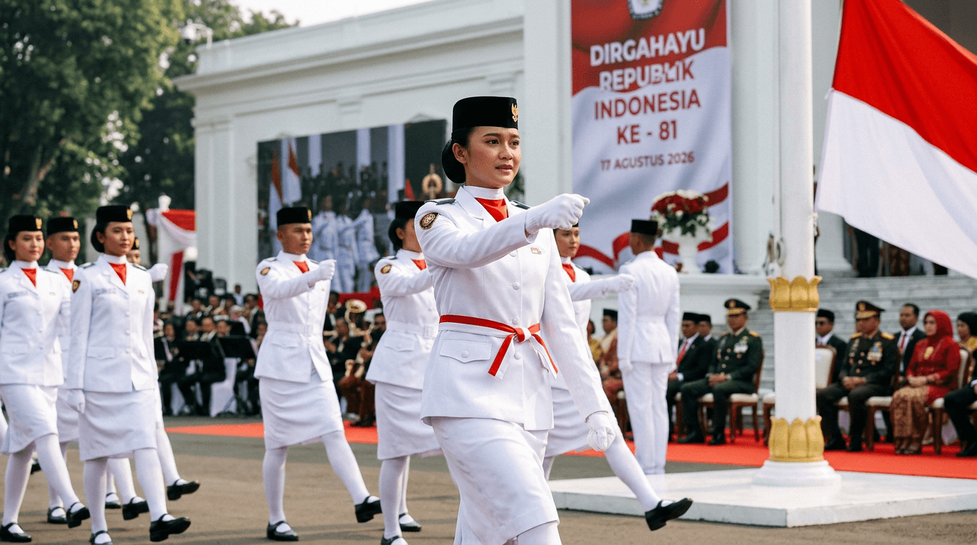 Aksi Gemilang Paskibraka HUT RI ke-81 yang Memukau