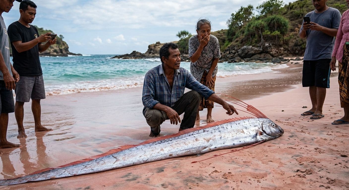 Viral Ikan Kiamat Oarfish Hebohkan Warga Lombok