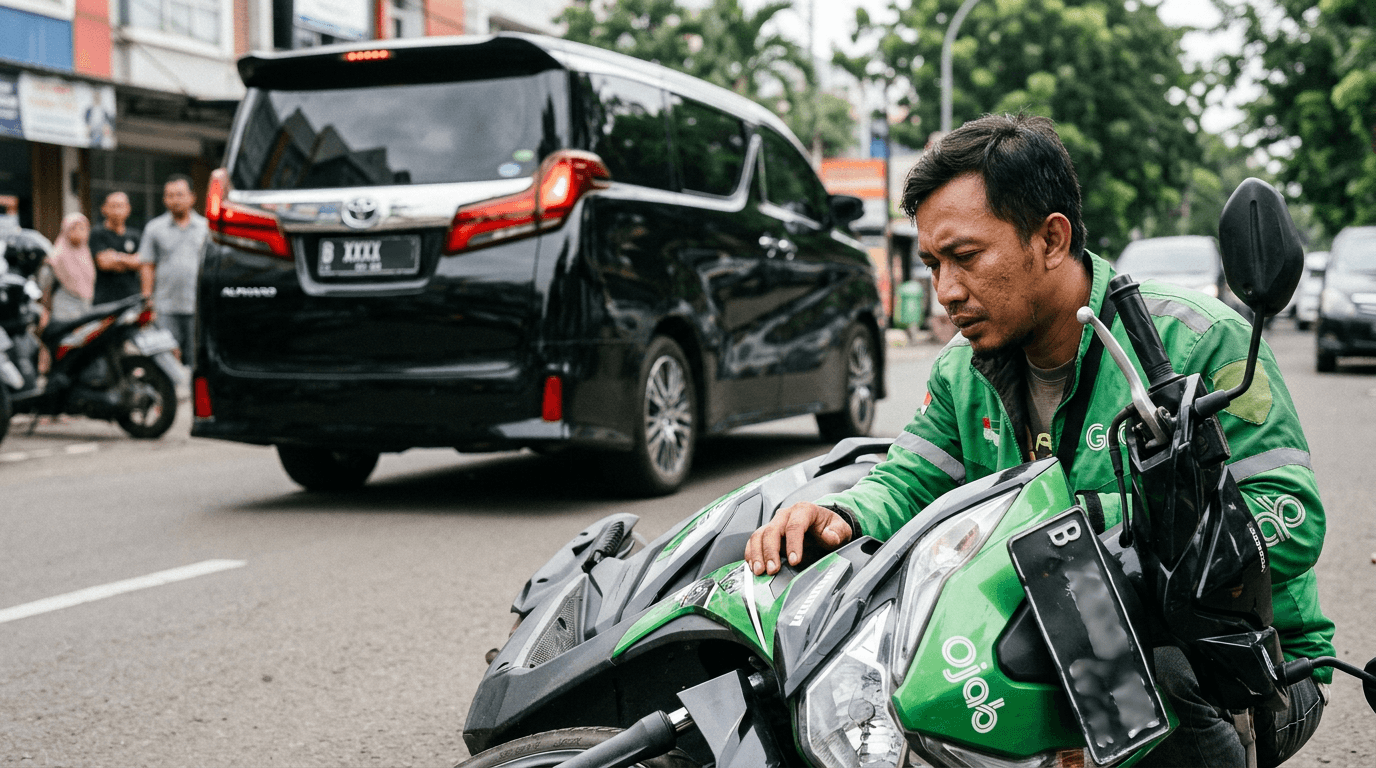 Kronologi Driver Ojol Korban Arogansi Pengemudi Alphard