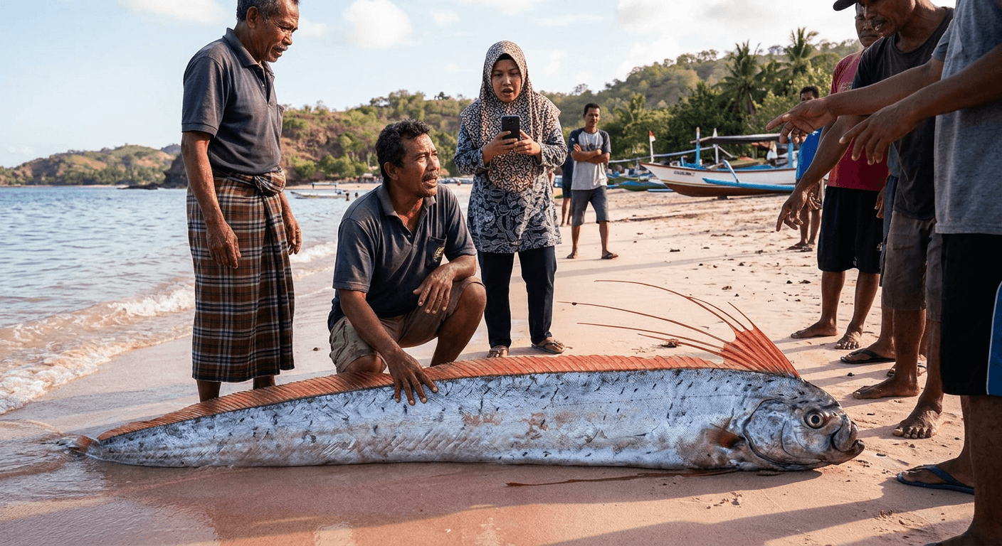 Viral Heboh Penemuan Ikan Kiamat di Pantai Lombok