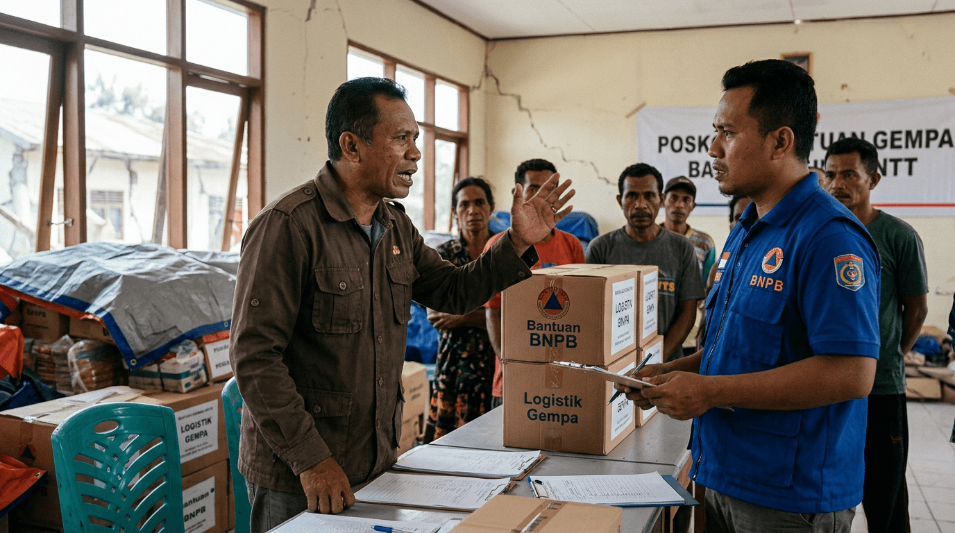 Viral Camat NTT Marah Petugas BNPB Soal Bantuan Gempa
