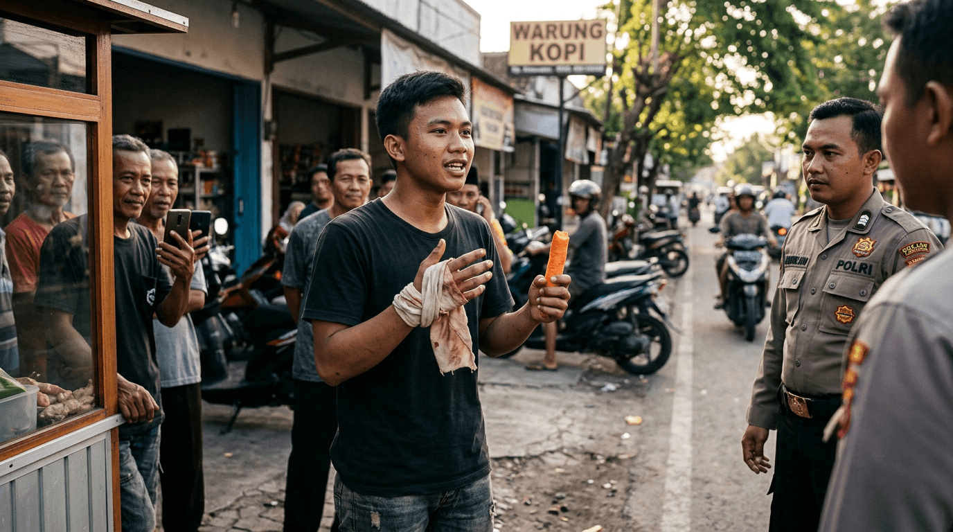 Viral Pemuda Pura Pura Jari Putus di Pekalongan