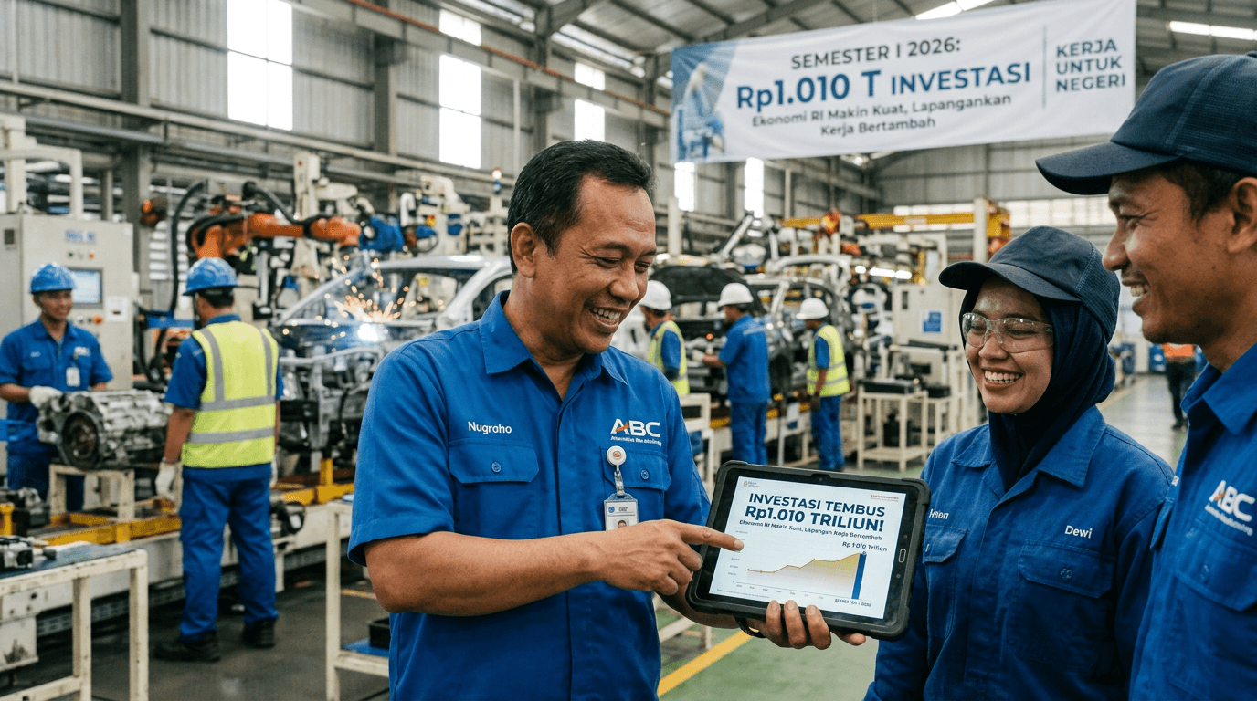 Investasi Tembus Rp1 010 Triliun, Ekonomi RI Makin Kuat