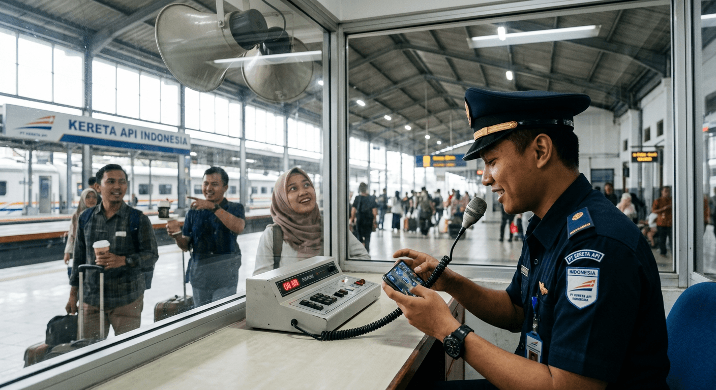 Viral Petugas Stasiun Lupa Matikan Speaker Saat Main Game