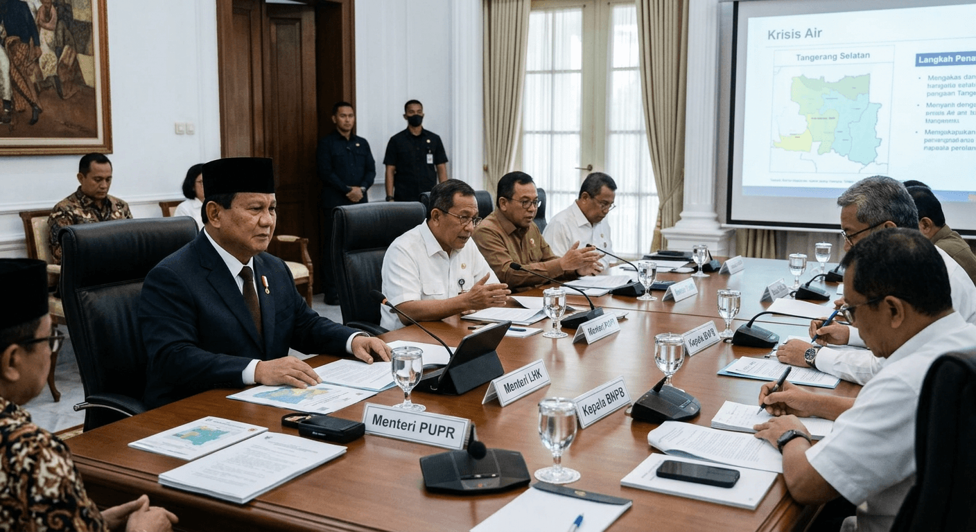 Presiden Prabowo Pimpin Rapat Kabinet Darurat Bahas Krisis Air Tangsel