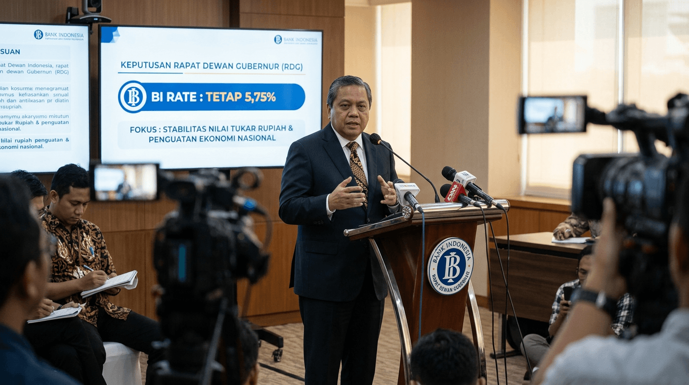Suku Bunga BI Rate Tetap Persen Acuan di 5,75%
