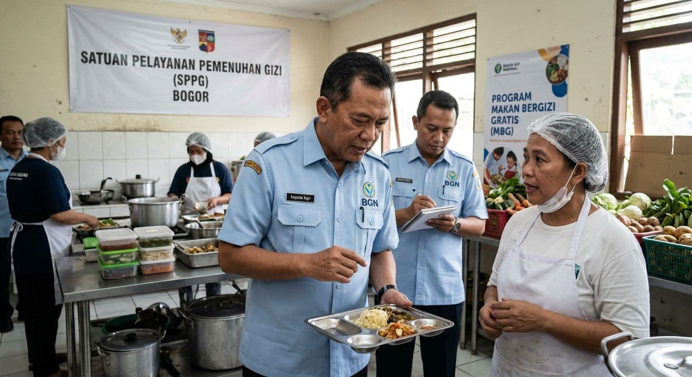 Sidak Mendadak Kepala BGN SPPG di Bogor Pantau Menu