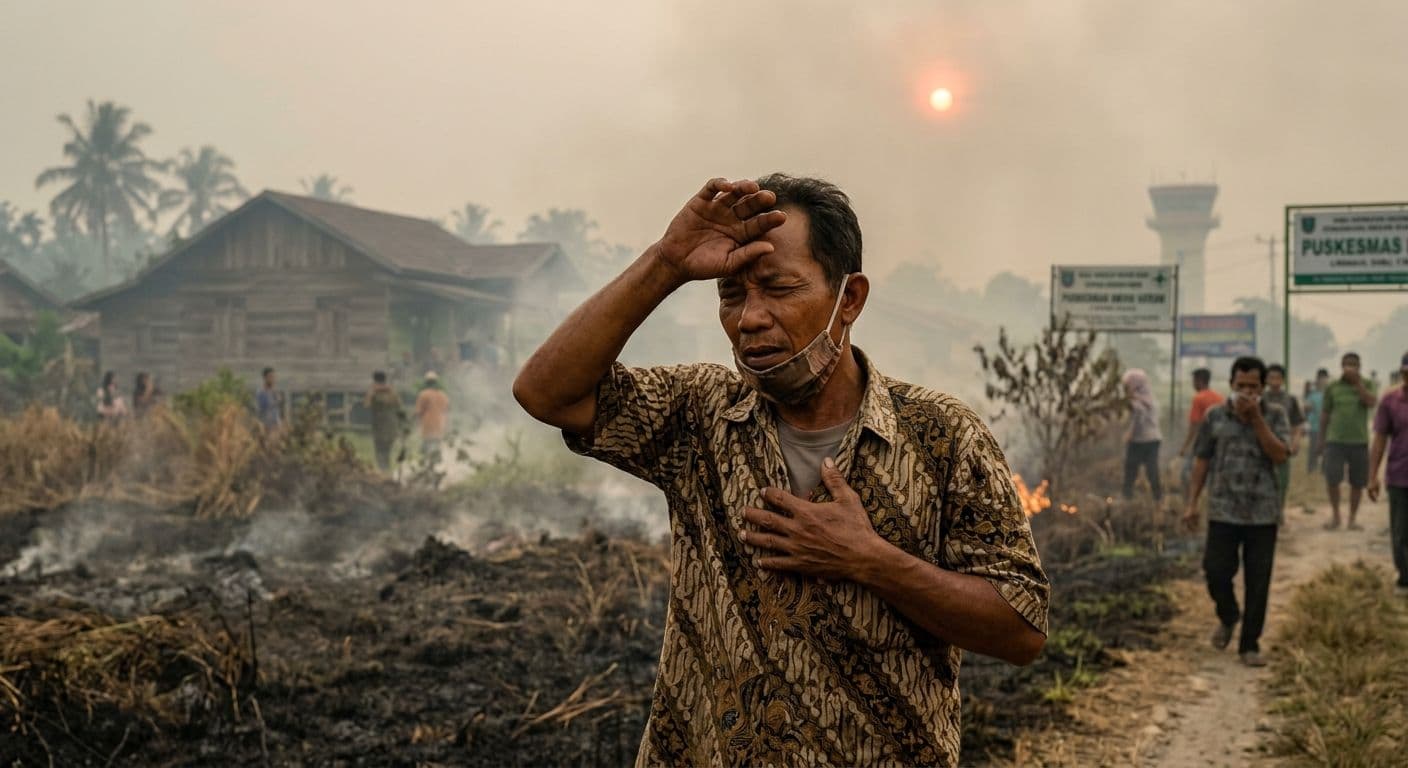 Kabut Asap Karhutla Sumatera Selatan Mulai Pekat