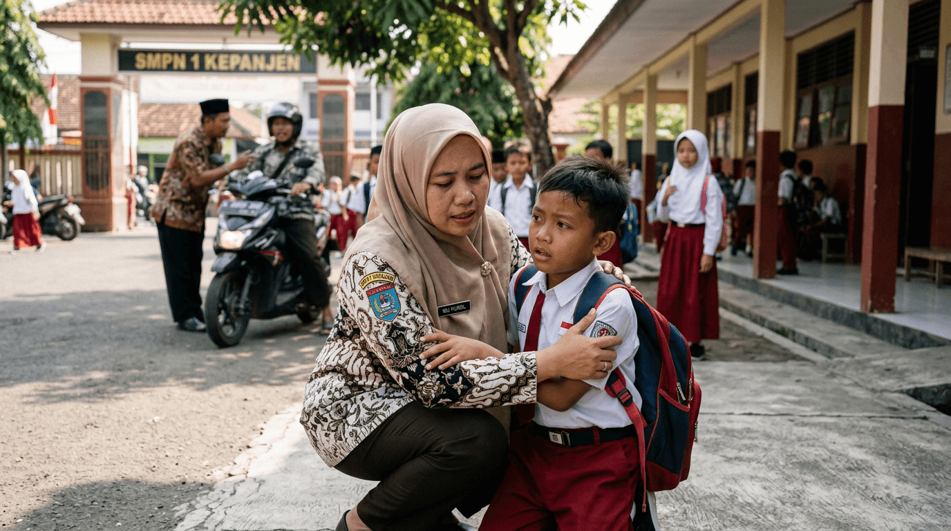 Viral Hari Ini: Aksi Heroik Guru Selamatkan Siswa dari Kecelakaan di Sekolah Jawa Timur