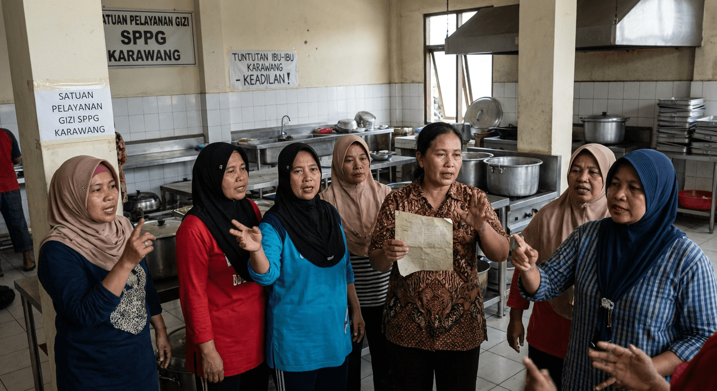 Emak-Emak Geruduk Dapur SPPG Karawang yang Viral