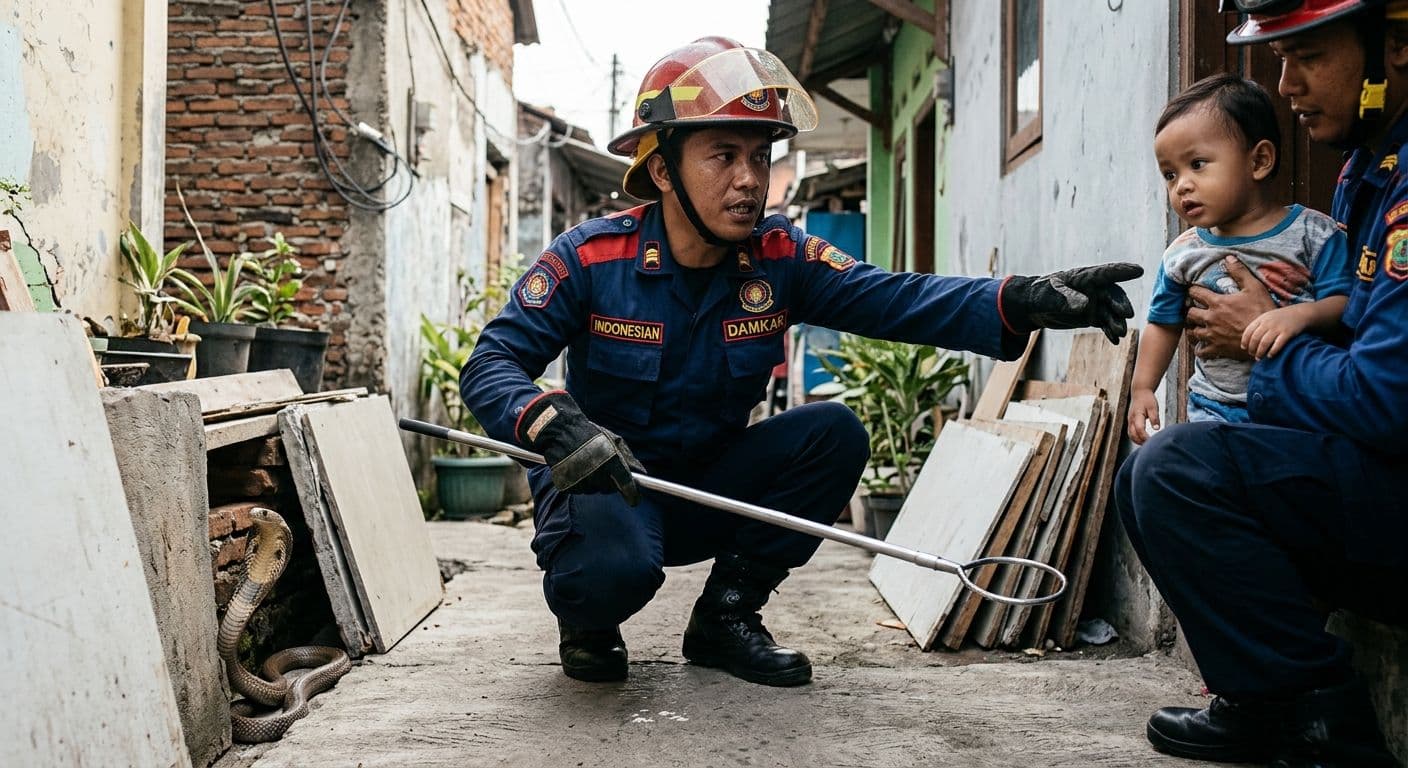 Geger Detik Detik Petugas Damkar Saat Evakuasi Ekstrem