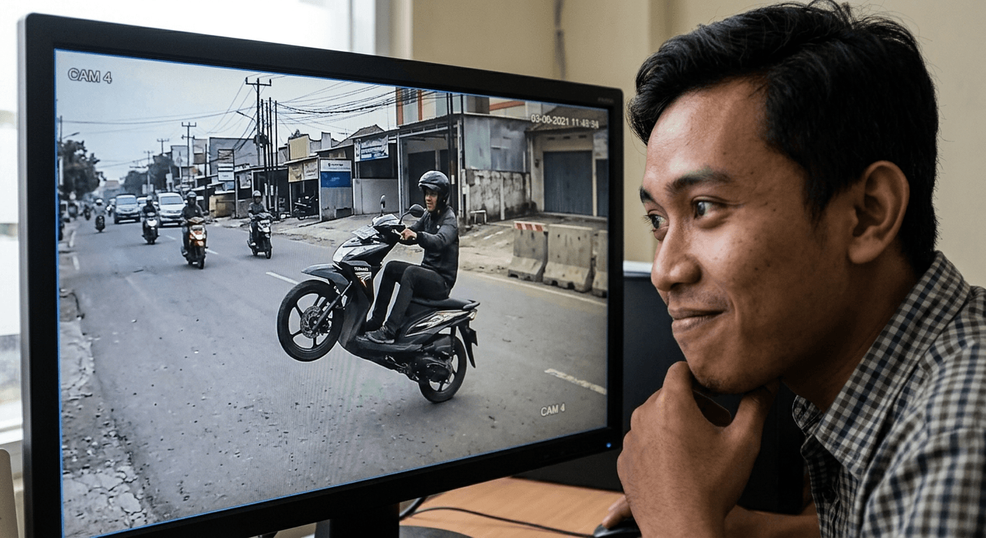 Viral Pemotor Jakarta: Aksi Miting Terekam CCTV Hebohkan Netizen