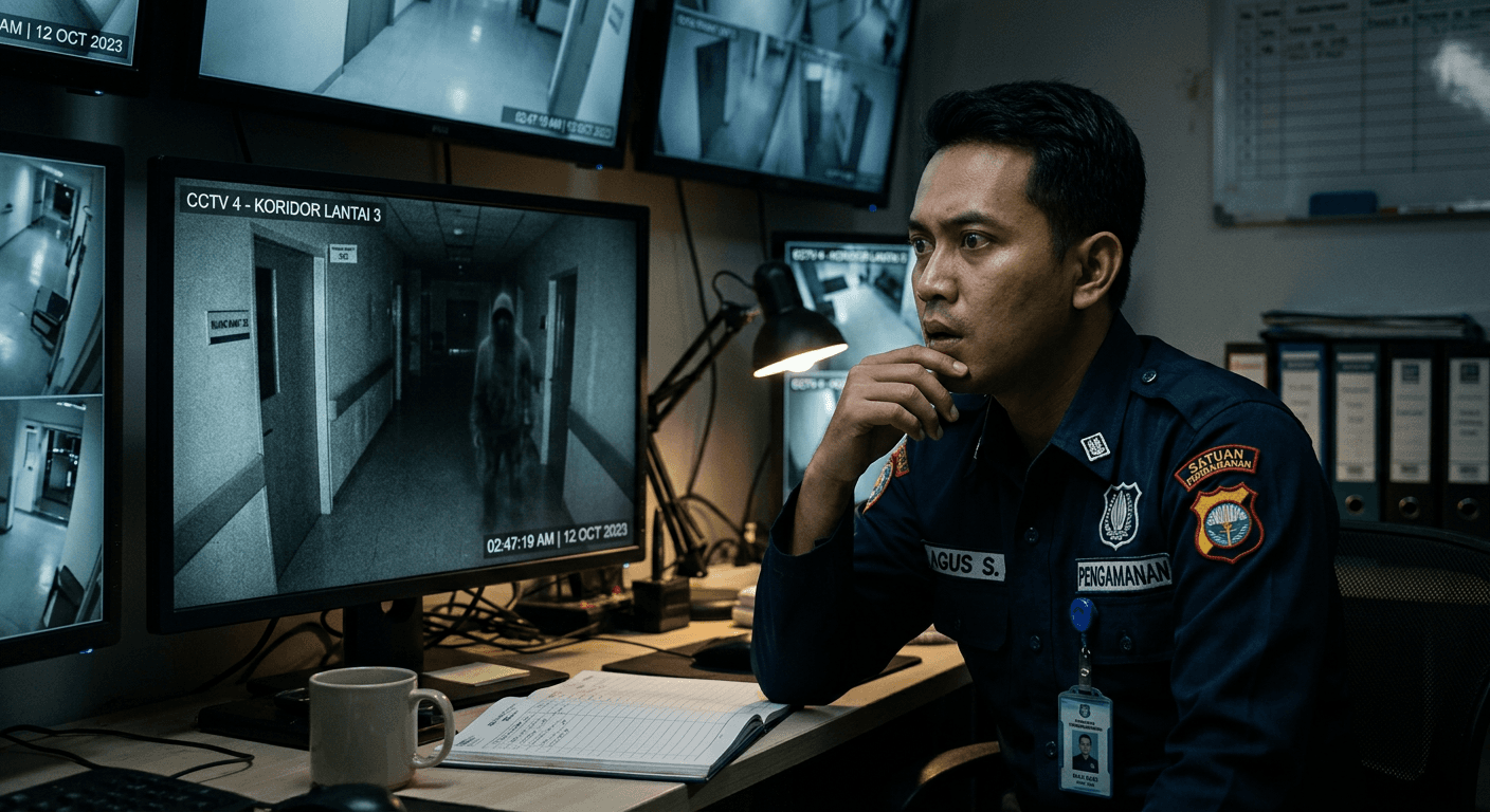 Viral Video Misterius: Penampakan Sosok di CCTV Bikin Netizen Merinding!