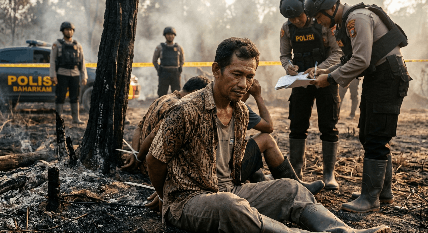112 Tersangka Kebakaran Hutan Ditangkap, Polisi Ungkap Modus Operasi