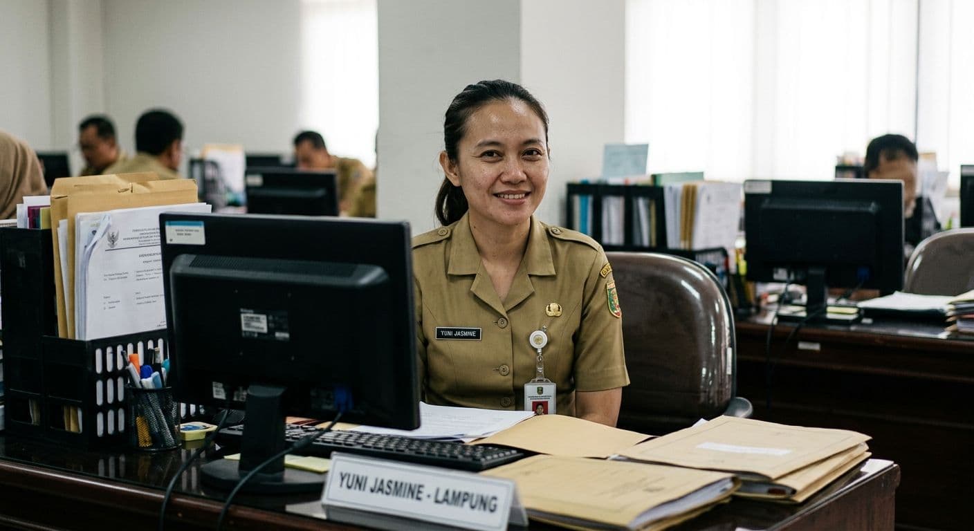 Sosok PNS Viral Yuni Jasmine Tampil Tanpa Filter