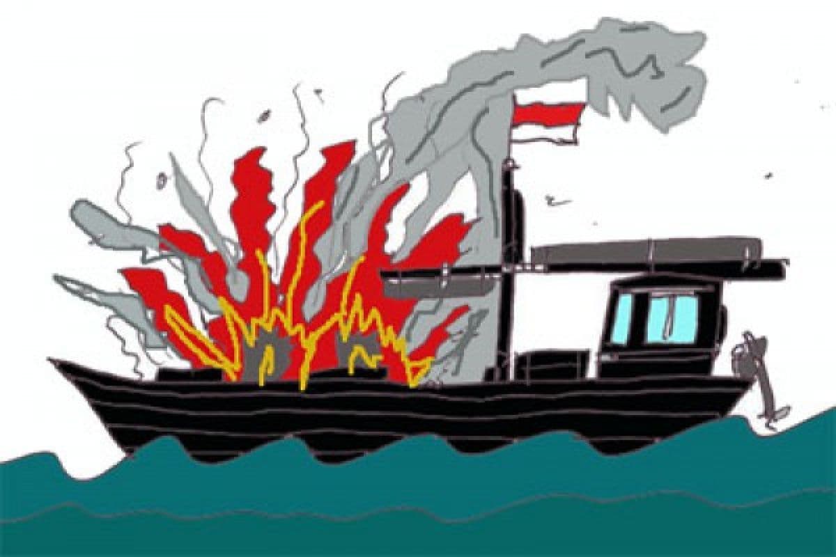 Kapal Muatan Tabung LPG Meledak di Pelabuhan Selayar, 2 ABK Tewas