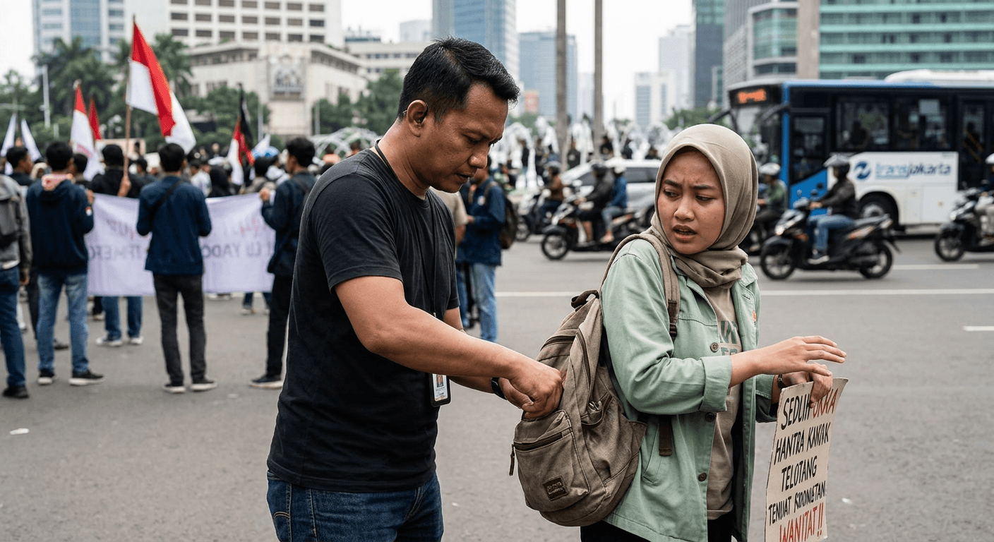 Viral Polisi Tak Berseragam Geledah Massa Demo, Ada Apa?